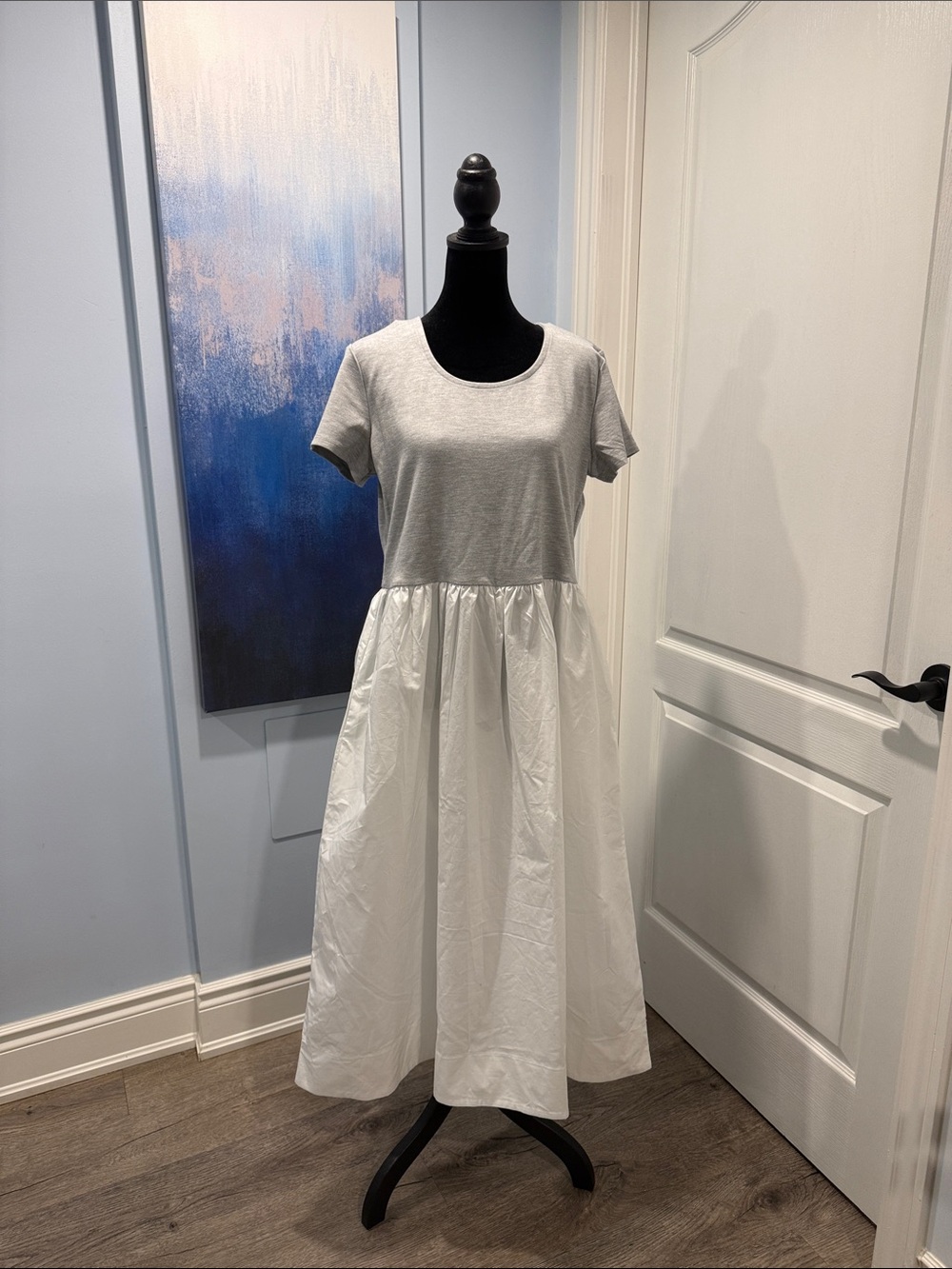 2 for 30$ 💗 Joe Fresh Gray Knit Top White Maxi Skirt Dress